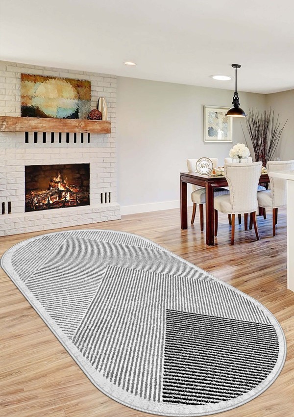 Kaymaz Taban Makinada Yıkanabilir Salon Halısı Mutfak Halı Anti Slip Bohem Cool Halı Yolluk