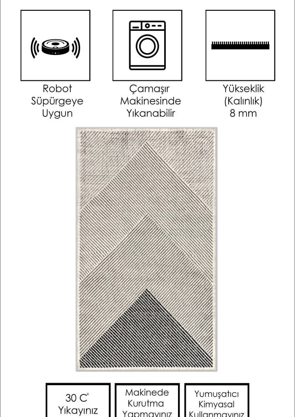 CROWBAN Kaymaz Taban Halı - Makinada Yıkanabilir, Salon, Yolluk, Paspas,Modern Desen Gri Renk Dot Taban Halı CROWBAN Kaymaz Taban Halı - Makinada Yıkanabilir, Salon, Yolluk, Paspas,Modern Desen Gri Renk Dot Taban Halı