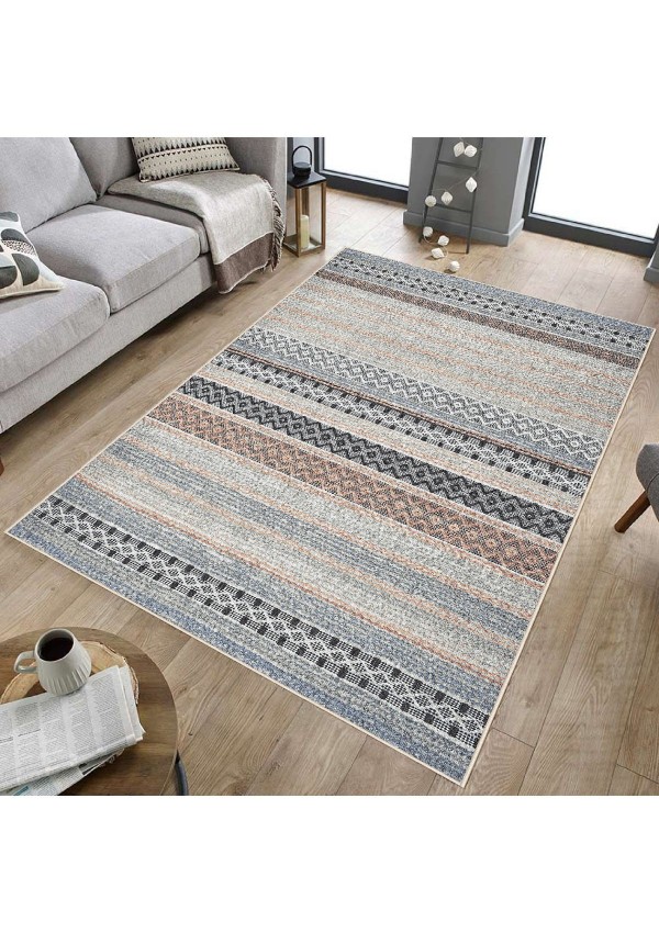 Kaymaz Taban Makinada Yıkanabilir Salon Halısı Mutfak Halı Anti Slip Bohem Cool Halı Yolluk