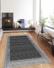 CROWBAN Kaymaz Taban Halı - Makinada Yıkanabilir, Salon, Yolluk, Paspas,Modern Desen Gri Renk Dot Taban Halı