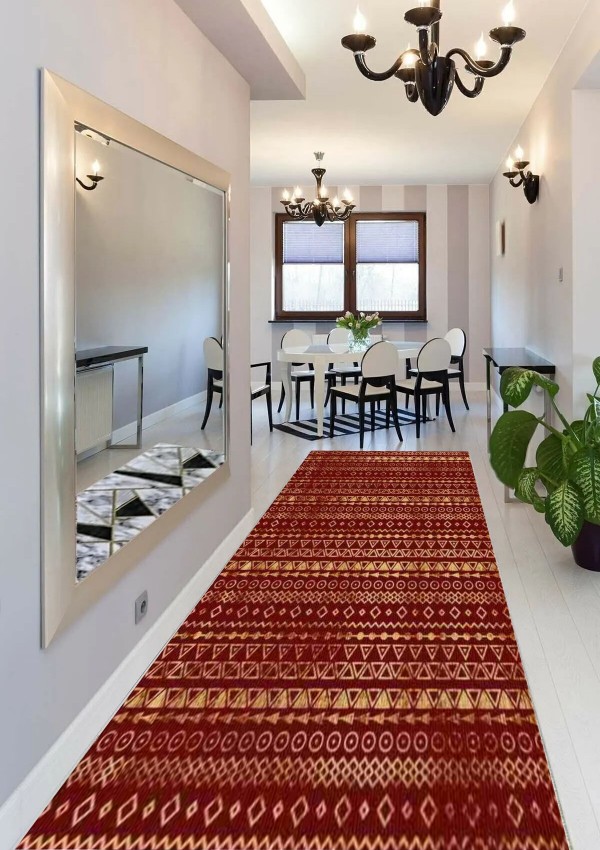 CROWBAN Kaymaz Taban Halı - Makinada Yıkanabilir, Salon, Yolluk, Paspas,Modern Desen Gri Renk Dot Taban Halı