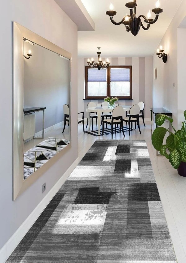 CROWBAN Kaymaz Taban Halı - Makinada Yıkanabilir, Salon, Yolluk, Paspas,Modern Desen Gri Renk Dot Taban Halı CROWBAN Kaymaz Taban Halı - Makinada Yıkanabilir, Salon, Yolluk, Paspas,Modern Desen Gri Renk Dot Taban Halı