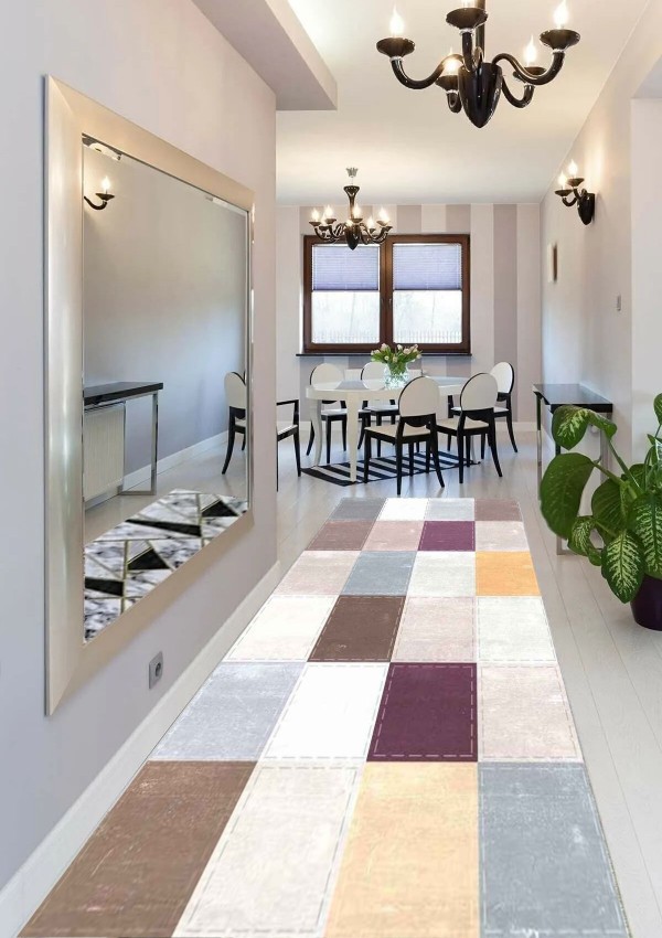 CROWBAN Kaymaz Taban Halı - Makinada Yıkanabilir, Salon, Yolluk, Paspas,Modern Desen Gri Renk Dot Taban Halı CROWBAN Kaymaz Taban Halı - Makinada Yıkanabilir, Salon, Yolluk, Paspas,Modern Desen Gri Renk Dot Taban Halı