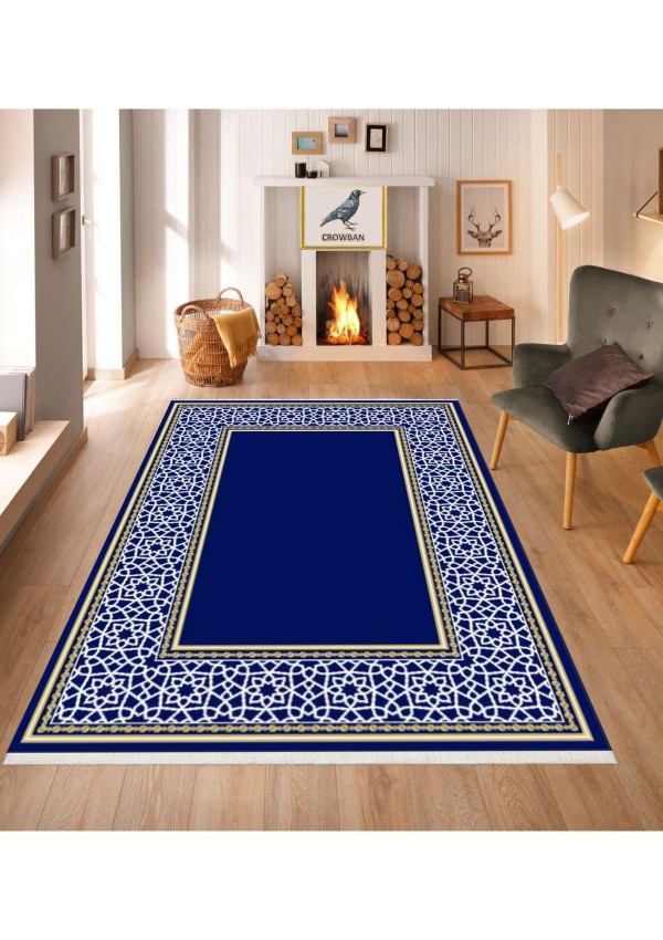 Kaymaz Taban Makinada Yıkanabilir Salon Halısı Mutfak Yuvarlak Halı Bohem Cool Halı Yolluk
