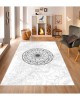 CROWBAN Kaymaz Taban Halı - Makinada Yıkanabilir, Salon, Yolluk, Paspas,Modern Desen Gri Renk Dot Taban Halı