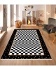CROWBAN Kaymaz Taban Halı - Makinada Yıkanabilir, Salon, Yolluk, Paspas,Modern Desen Gri Renk Dot Taban Halı