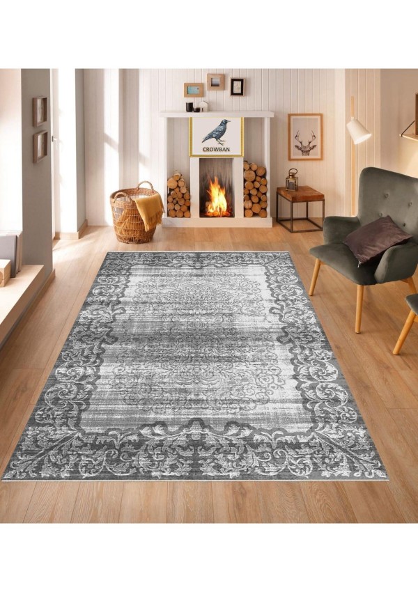 Kaymaz Taban Makinada Yıkanabilir Salon Halısı Mutfak Yuvarlak Halı Bohem Cool Halı Yolluk