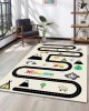 CROWBAN Kaymaz Taban Halı - Makinada Yıkanabilir, Salon, Yolluk, Paspas,Modern Desen Gri Renk Dot Taban Halı