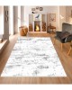 CROWBAN Kaymaz Taban Halı - Makinada Yıkanabilir, Salon, Yolluk, Paspas,Modern Desen Gri Renk Dot Taban Halı