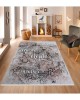 CROWBAN Kaymaz Taban Halı - Makinada Yıkanabilir, Salon, Yolluk, Paspas,Modern Desen Gri Renk Dot Taban Halı