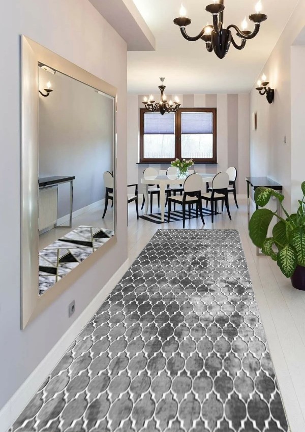 CROWBAN Kaymaz Taban Halı - Makinada Yıkanabilir, Salon, Yolluk, Paspas,Modern Desen Gri Renk Dot Taban Halı CROWBAN Kaymaz Taban Halı - Makinada Yıkanabilir, Salon, Yolluk, Paspas,Modern Desen Gri Renk Dot Taban Halı