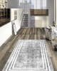 CROWBAN Kaymaz Taban Halı - Makinada Yıkanabilir, Salon, Yolluk, Paspas,Modern Desen Gri Renk Dot Taban Halı