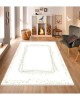 CROWBAN Kaymaz Taban Halı - Makinada Yıkanabilir, Salon, Yolluk, Paspas,Modern Desen Gri Renk Dot Taban Halı