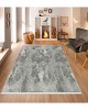 CROWBAN Kaymaz Taban Halı - Makinada Yıkanabilir, Salon, Yolluk, Paspas,Modern Desen Gri Renk Dot Taban Halı