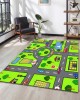 CROWBAN Kaymaz Taban Halı - Makinada Yıkanabilir, Salon, Yolluk, Paspas,Modern Desen Gri Renk Dot Taban Halı